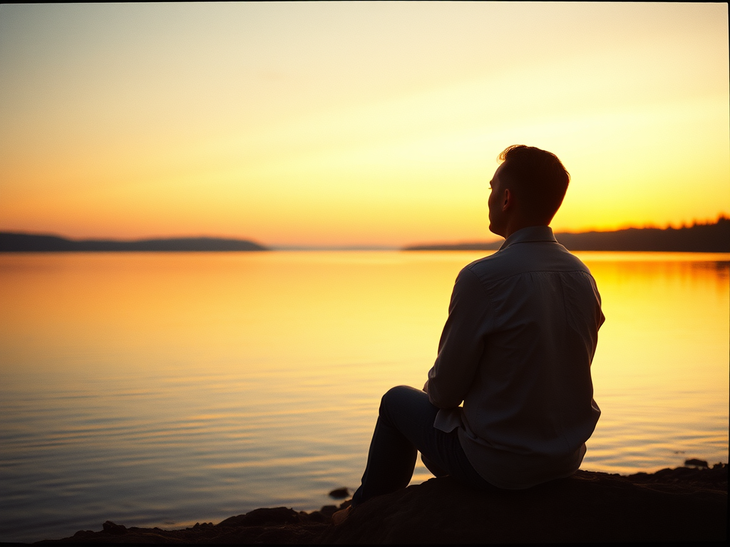 A man remembering stories from his past