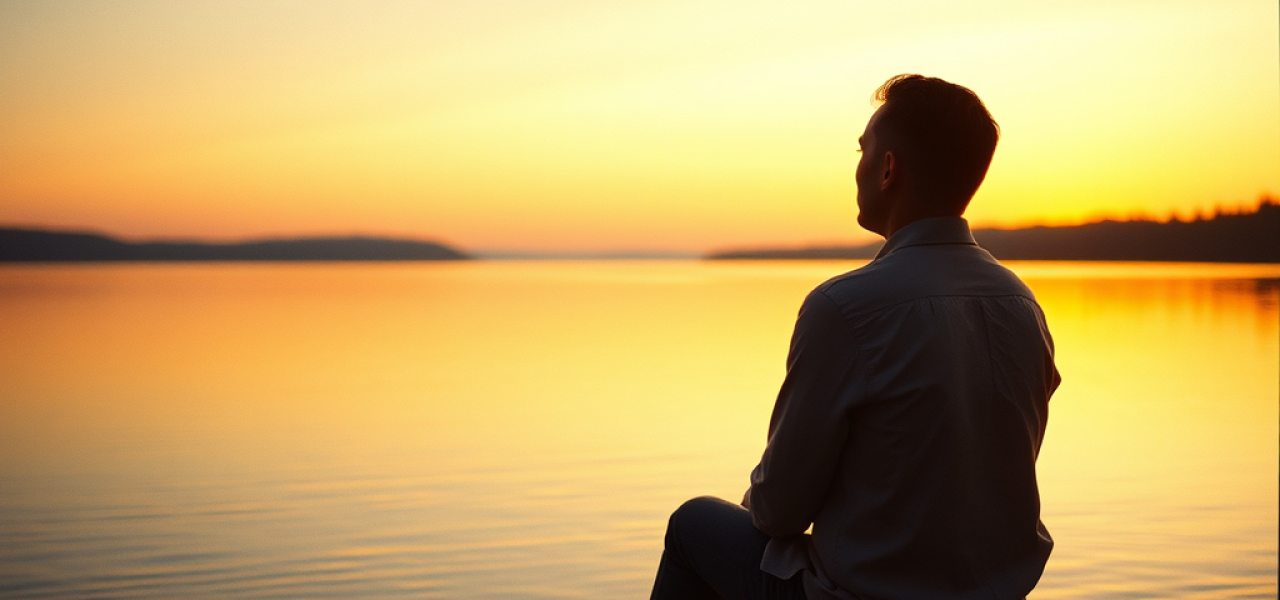 A man remembering stories from his past